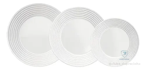 Aparelho Jantar Saturno Nadir Opaline 12 Peças Cor Branco Liso