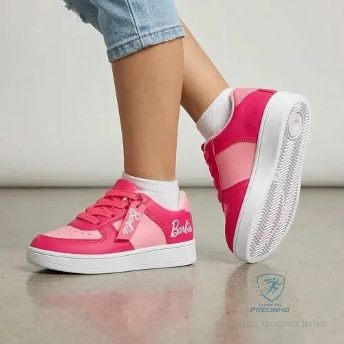 Tênis Infantil Meninas Barbie Lançamento Com O Chaveirinho