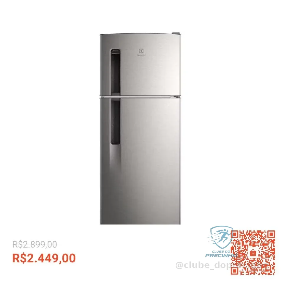 Geladeira Electrolux Frost Free 320L Duplex Inox Look (TF38S)