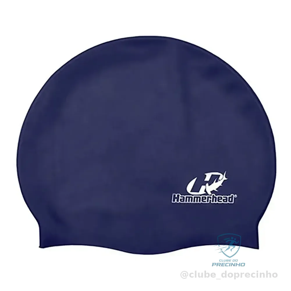 Touca De Natação Silicone Lisa Grande Xl Hammerhead Cor Azul-marinho Desenho Liso