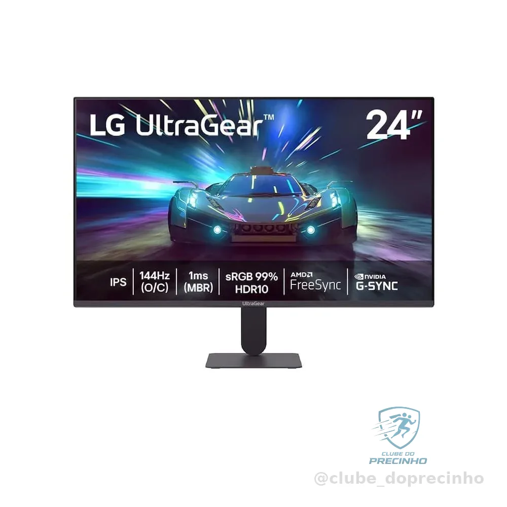 Monitor Gamer 24 UltraGear 24G411A-B 144Hz Full HD 1MS MBR G-SYNC FreeSync LG