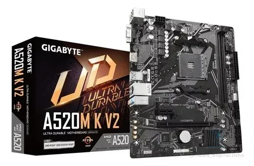 Placa Mãe A520m K V2 Amd Am4 Matx Ddr4 Gigabyte Cor Preto