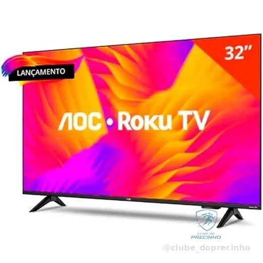 Smart TV 32" HD AOC 32S5155/78G Roku TV Wi-Fi