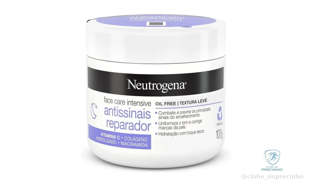 Neutrogena Hidratante Facial Antissinais Reparado Face Care Intensive, 100g