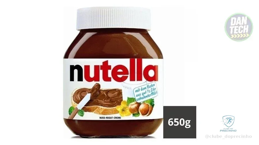 Nutella Creme De Avelã Com Cacau Pote Grande 650g Chocolate Cremoso Saboroso Sobremesa Ferrero