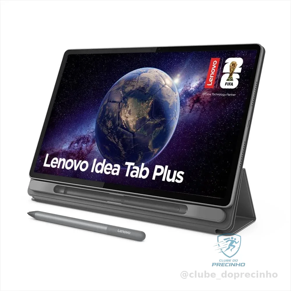 Tablet Lenovo Idea Tab Plus Octa-Core, 8GB, 128GB, Wi-Fi® 5, Android™ 15, 12.1" 2.5K 90Hz, Acompanha Caneta e Case