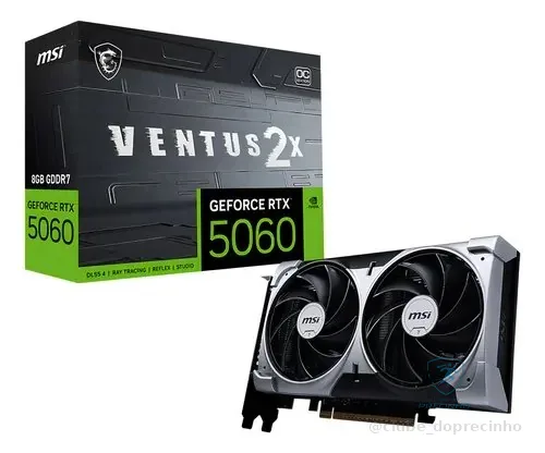 Placa De Vídeo Msi Nvidia Geforce Rtx 5060 8gb Oc Gddr7