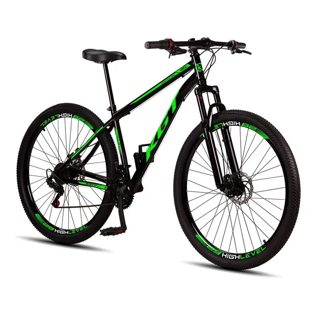 Bicicleta Aro 29 Aço Carbono Freios A Disco Suspensão 21 Vel