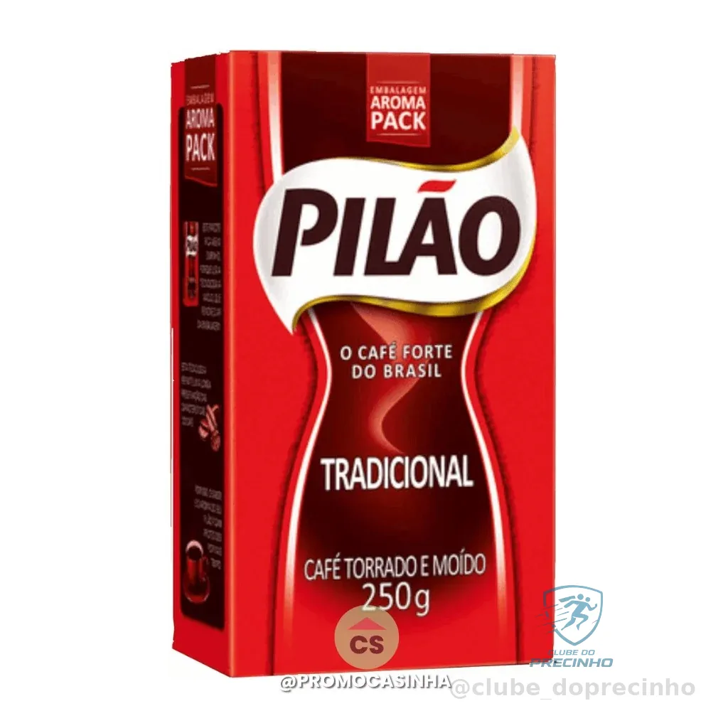 Café Pilão Torrado e Moído Tradicional Vácuo 250 gramas