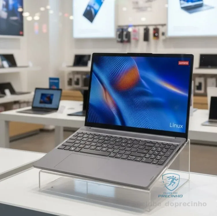Notebook Lenovo IdeaPad Slim 3 15IRU10 Intel Core 3 100U 8GB 256GB SSD Linux 15.3" - 83NUS00000 Luna Grey