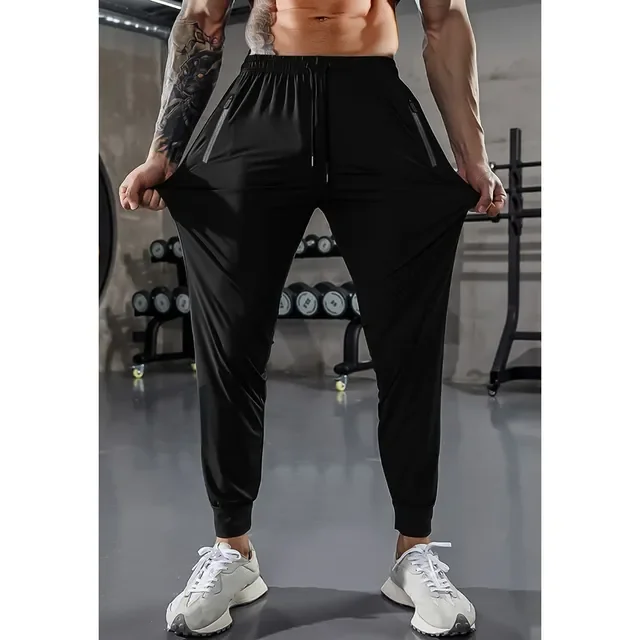 Calça Masculina Tactel Com Elastano Esportiva Academia Slim