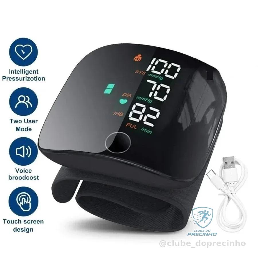 Monitor De Pressão Arterial De Pulso Recarregável Alta XYY-2551 Shopee