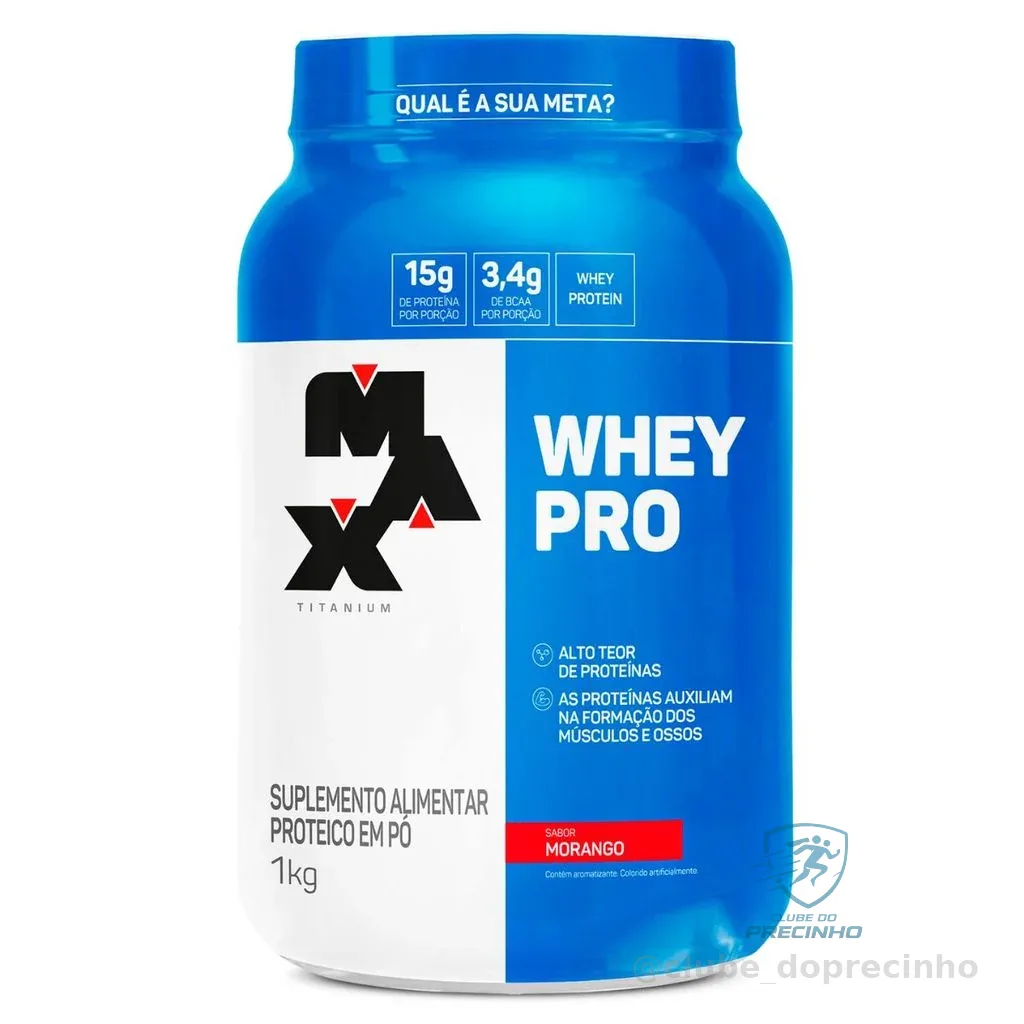 Whey Pro Max Titanium Protein Pro Com Bcaa E Aminoácidos 1kg