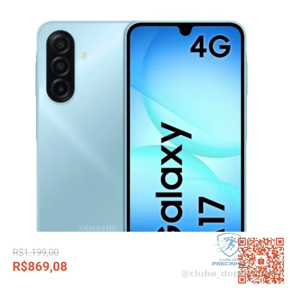 Samsung Galaxy A17 128GB 4GB Tela 6.7” 4GB RAM Câmera 50MP Novo Lacrado Nota Fiscal Garantia