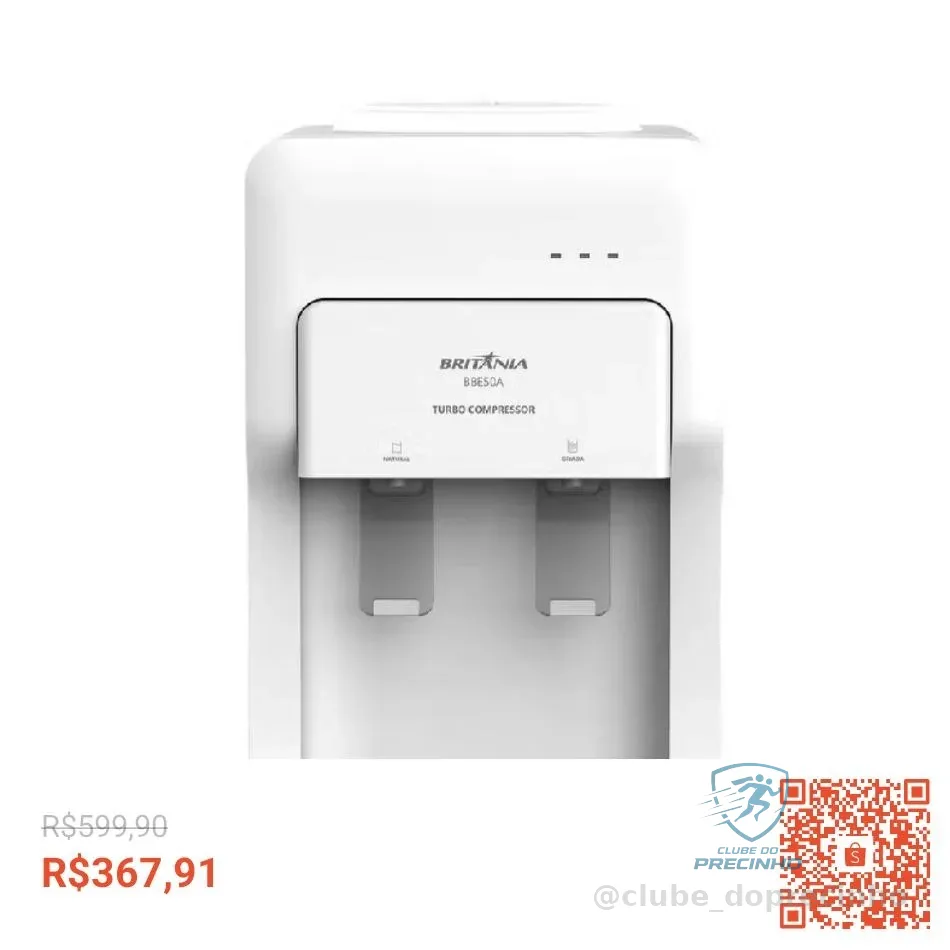 Bebedouro Britânia 20L Turbo Compressor Branco BBE50A