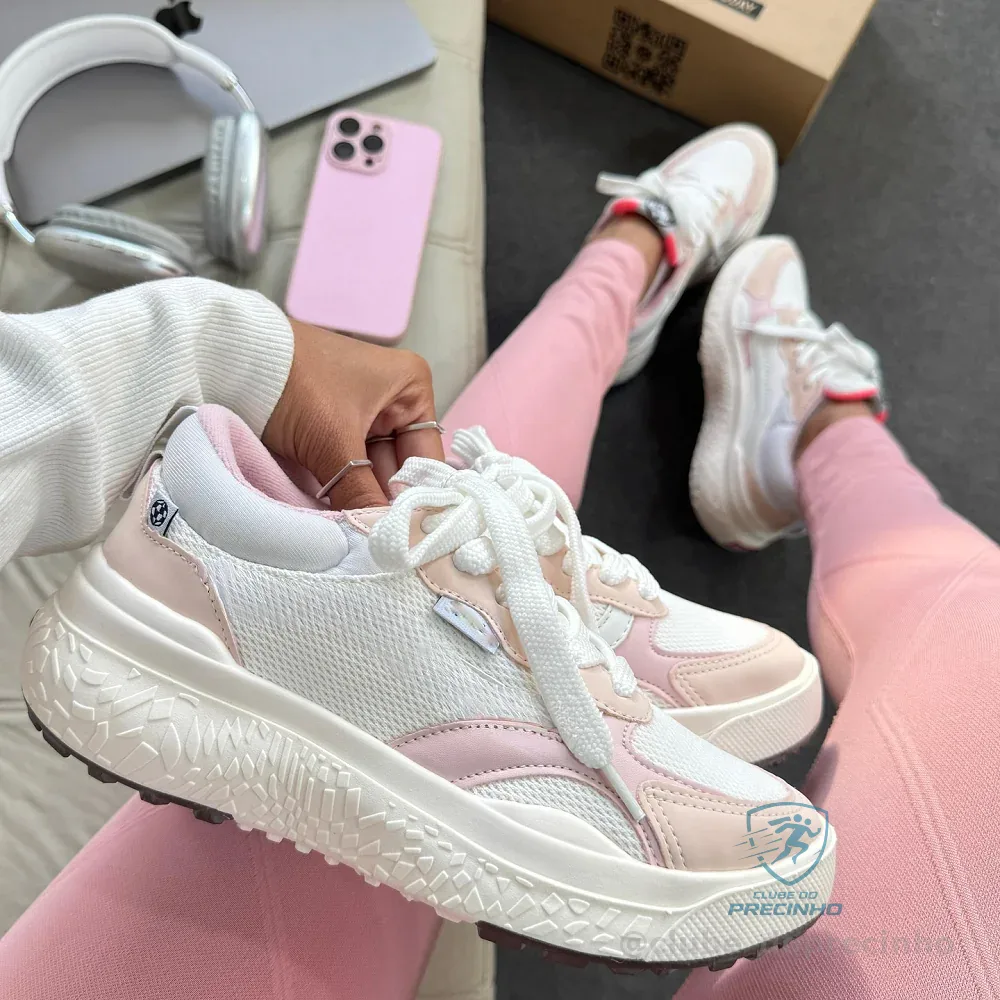 Tênis Feminino Blogueira Casual Academia Confortável Leve Macio Shopee