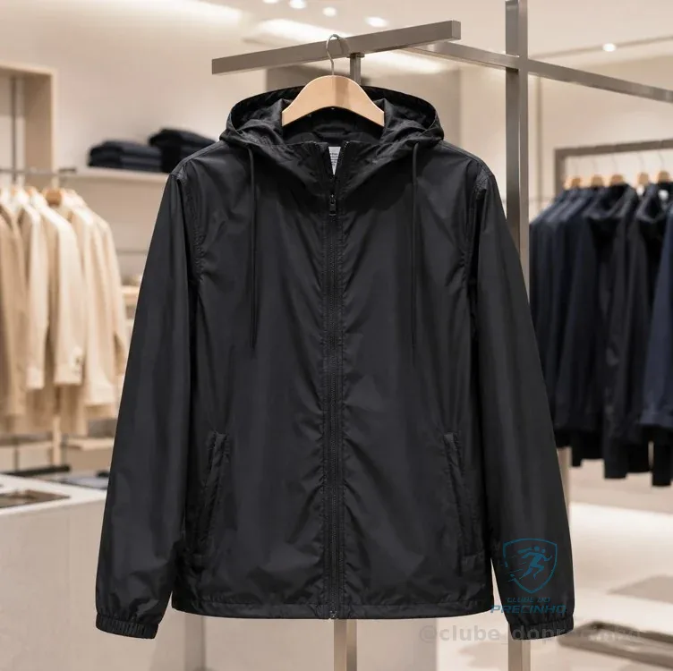 Corta Vento Jaqueta Masculino Lisa Com Capuz E Bolso E Ziper Mercado Livre