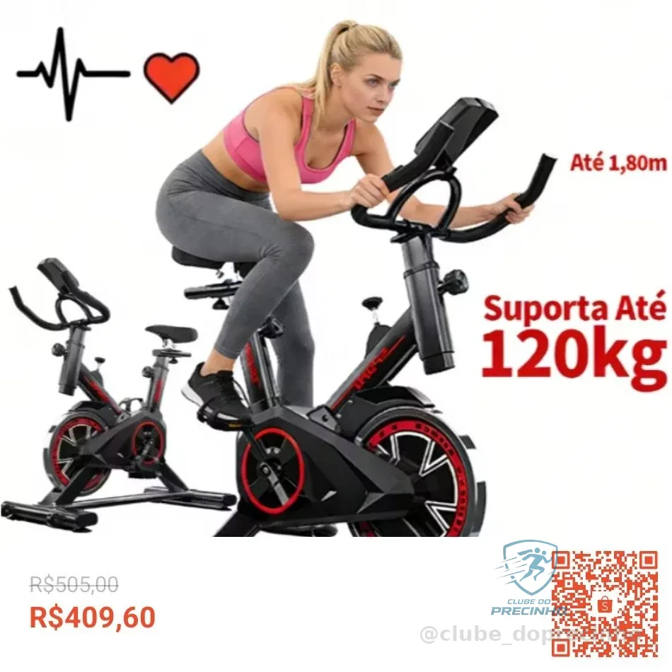 Bicicleta Bike Ergometrica Spinning Academia Fitness Profissional 120kg