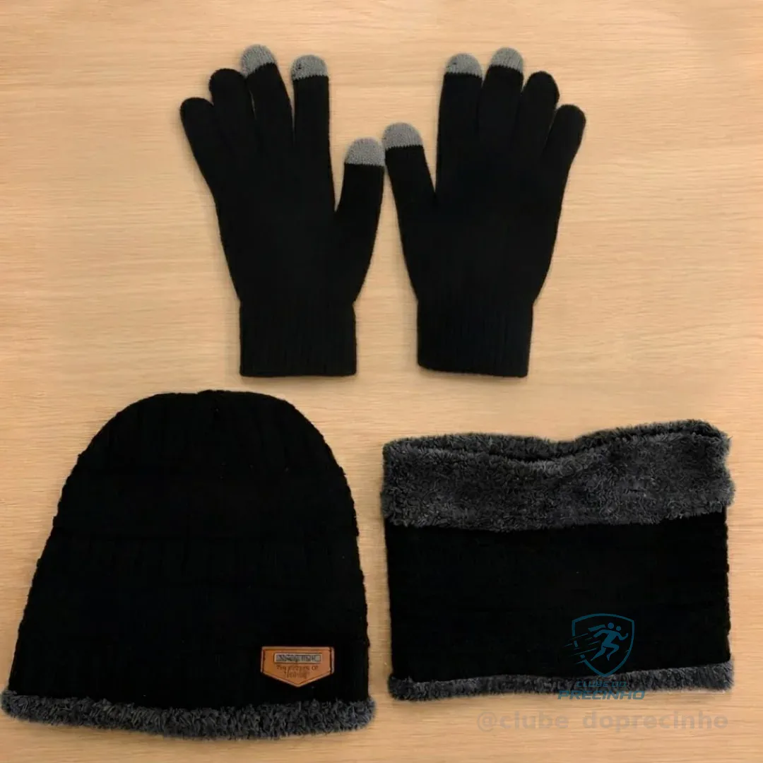 Kit Inverno Touca Gorro Com Cachecol Luva E Meia Térmica Mercado Livre