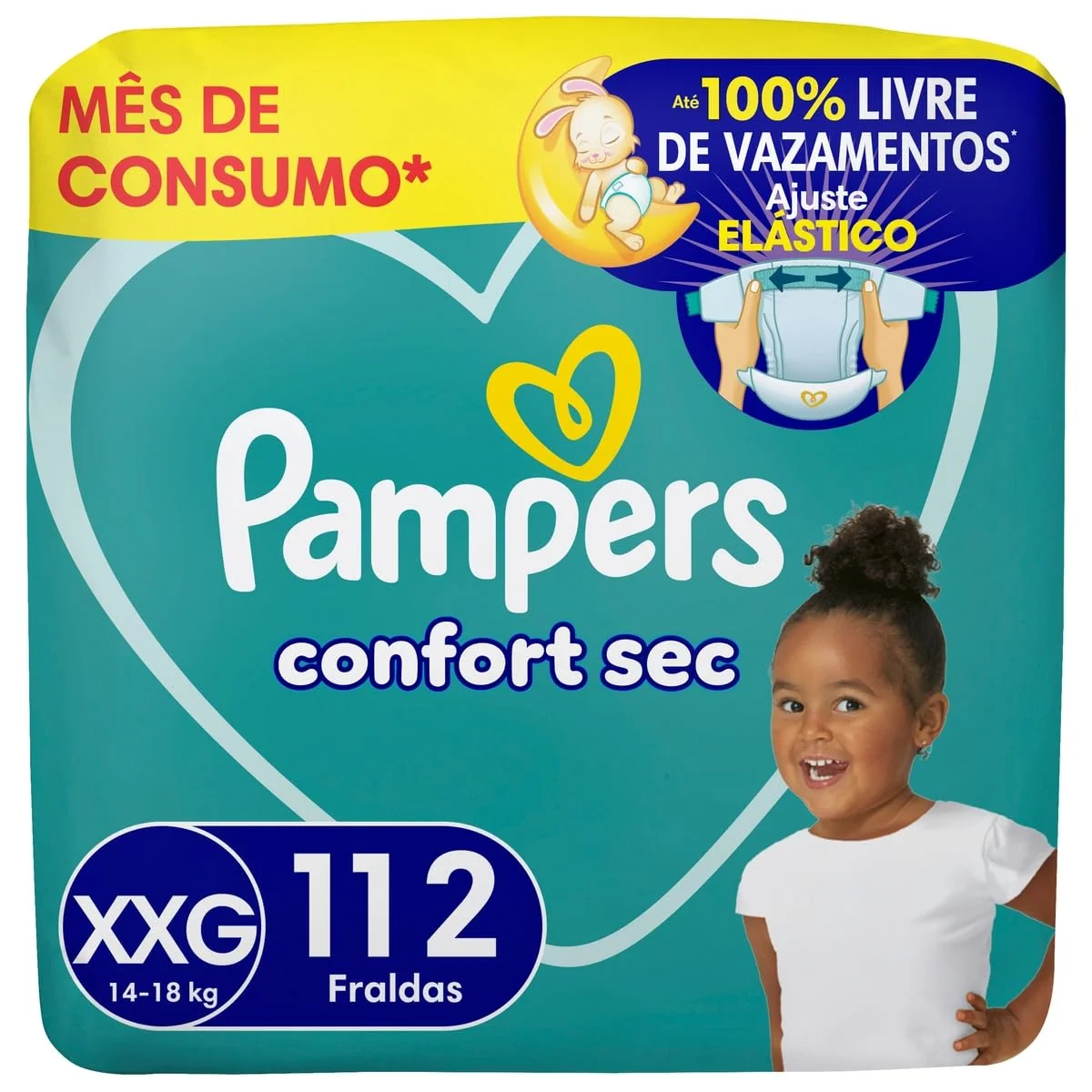 Fralda Pampers Confort Sec Tamanho XXG 112 Unidades