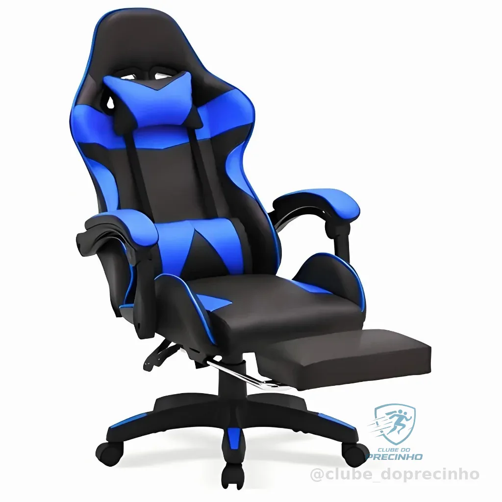 Cadeira de jogo profissional Ergonomia Altura ajustável Cadeira de esportes eletrônicos F19 Shopee