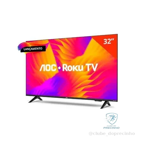Smart TV LCD LED 32" AOC 32S5155/78G - Wi-Fi, HD, Quad Core, Dolby Áudio, 60 Hz