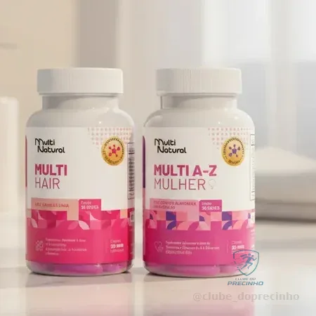 Kit Colágeno Hidrolisado Multi Hair + Multi A a Z Mulher Completo PREMIUM - Multi Natural Shopee
