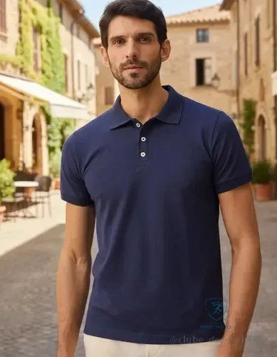 Camisa Polo Básica Masculina De Algodão Pima Opus