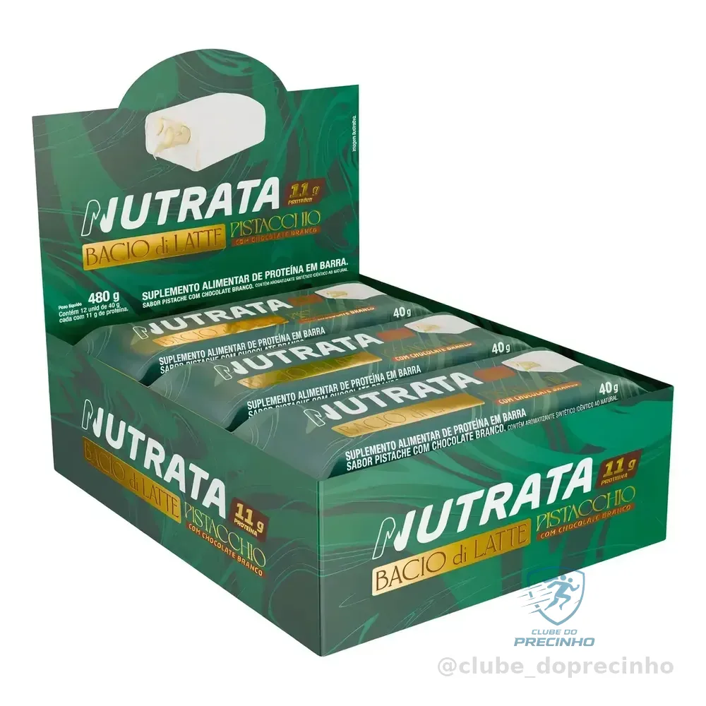 Kit Com 12 Unidades Bacio Di Latte Sabor Pistacche Display 40g Nutrata Pistache