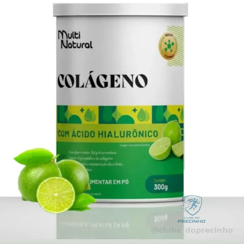 COLÁGENO COM ÁCIDO HIALURÔNICO LIMÃO 300g Shopee