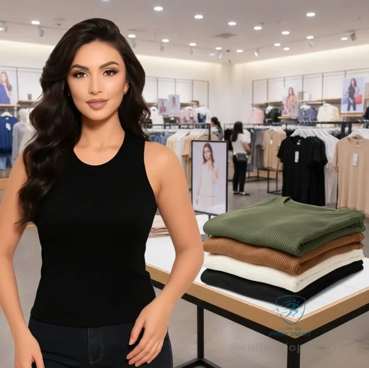 Kit 4 Blusinhas Regata Canelada Feminina Moda E Conforto Mercado Livre