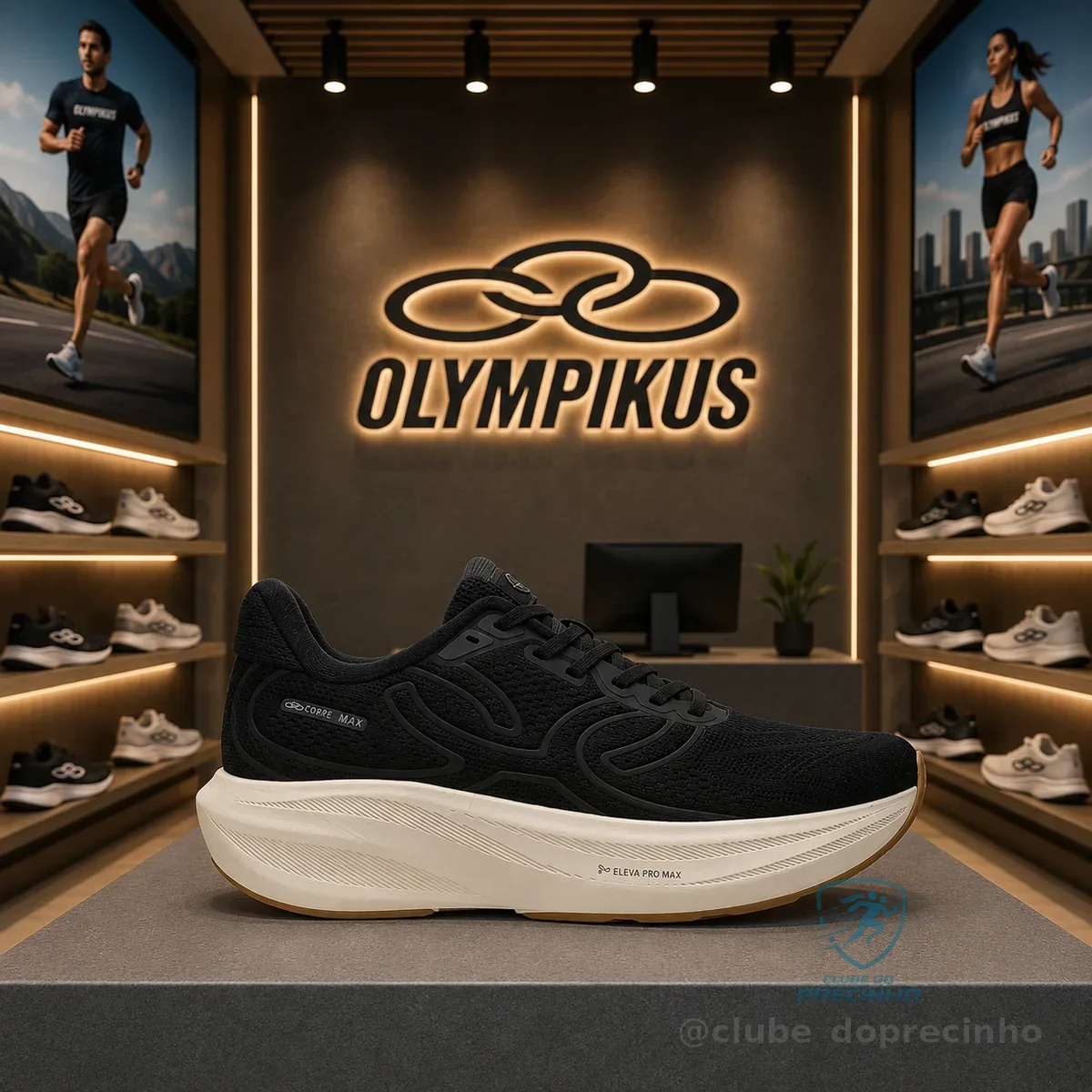 Tênis Olympikus Preto Corre Max - 35 ao 43