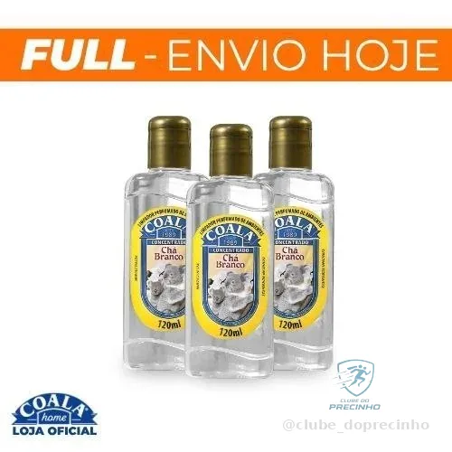 Kit 3 Limpadores de Ambientes Coala Chá Branco - 120ml