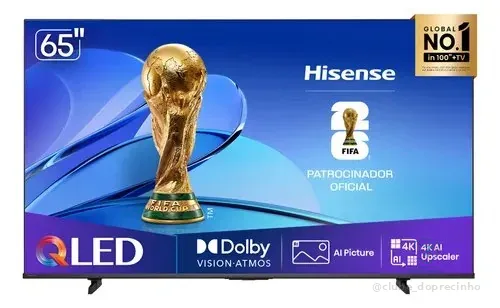 Smart Tv Hisense Hi-qled 4k 65  Polegadas Com Dolby Vision, Dolby Gaming, Alexa E Google - 65q6qv