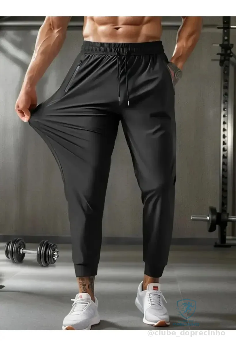 Calça Masculina com Elastano Esportiva Fitness Slim Fit Mercado Livre