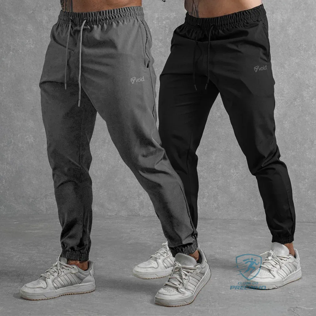 Kit 2 Calça Jogger Tactel com Elastano para Treino e Verão Masculina Academia Shopee