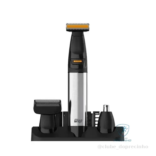 Barbeador Wap Wsh08 Ipx7 Lâminas De Inox Kit De Acessórios Preto 127/220v