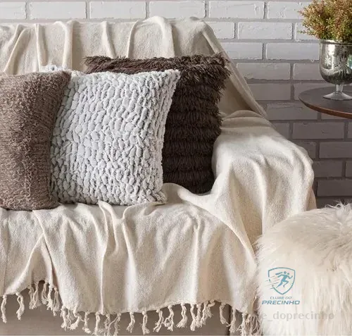 Manta Para Sofá Chic Decorativa 2,20x1,50 Envio Imediato