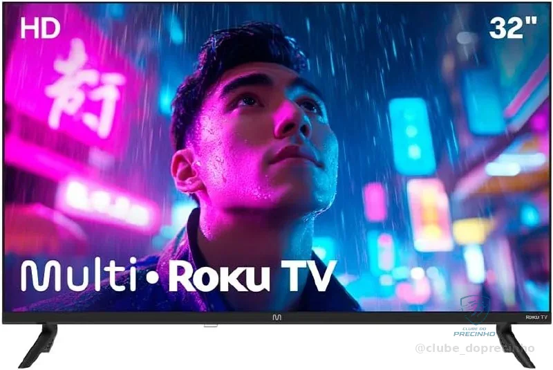 Smart TV DLED 32 HD Multi Essencial Roku 3HDMI 2USB Wi-Fi