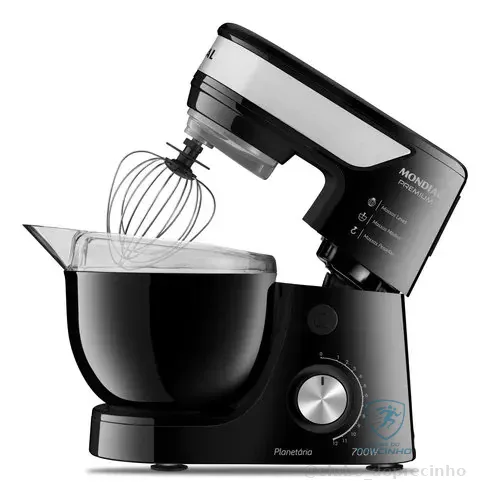 Batedeira Planetária, Mondial, 700w - Bp-01p-b Preto 127v 60 Hz