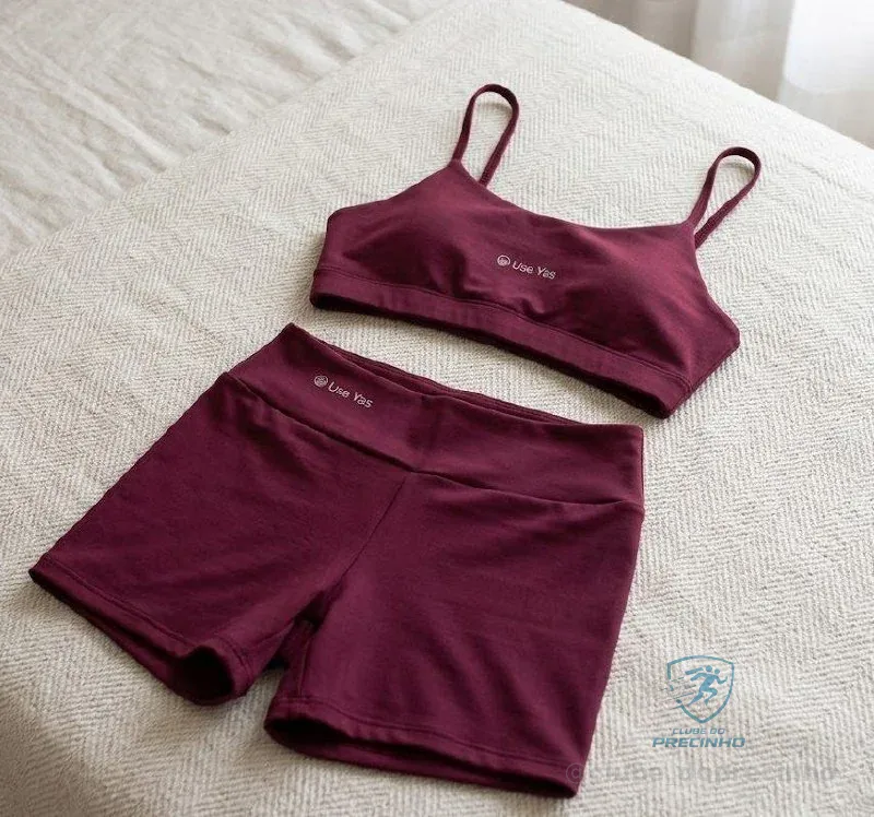 Conjunto Fitness Virginia Top Shorts Meia Coxa Cintura Alta Mercado Livre