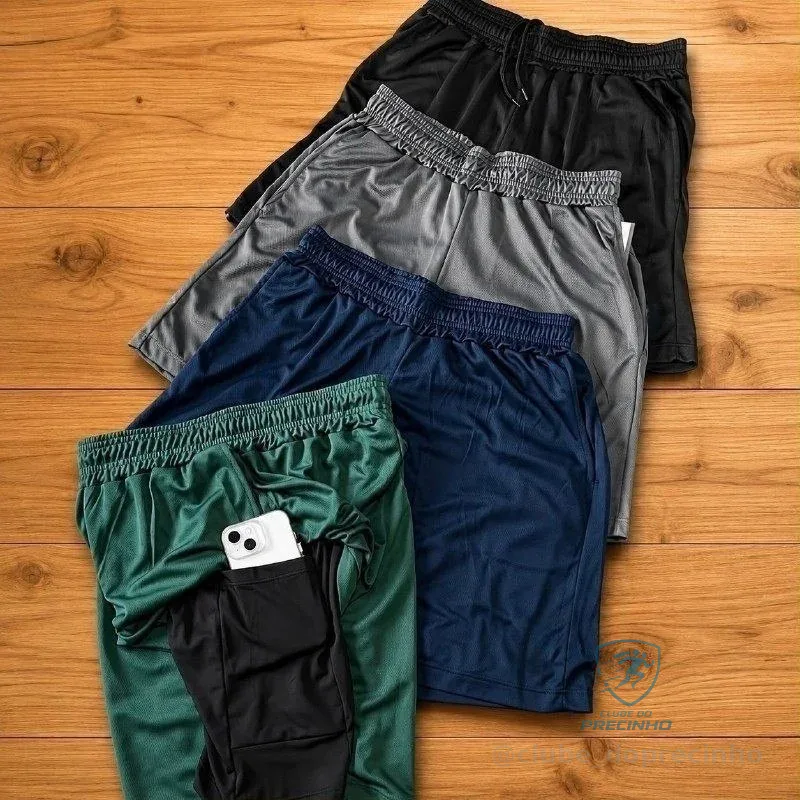 Kit com 4 Shorts 2 em 1 Academia Mercado Livre