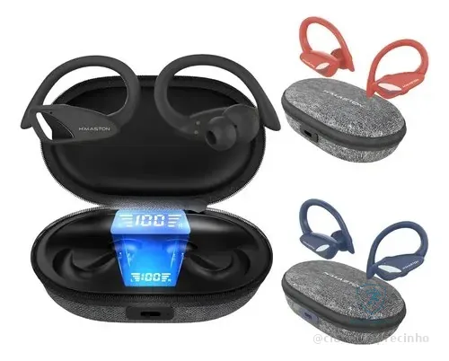 Fone De Ouvido Sem Fio Com Luz Led Tws 15h Para Sumsung Rs53 Cor Rs-53up-preto