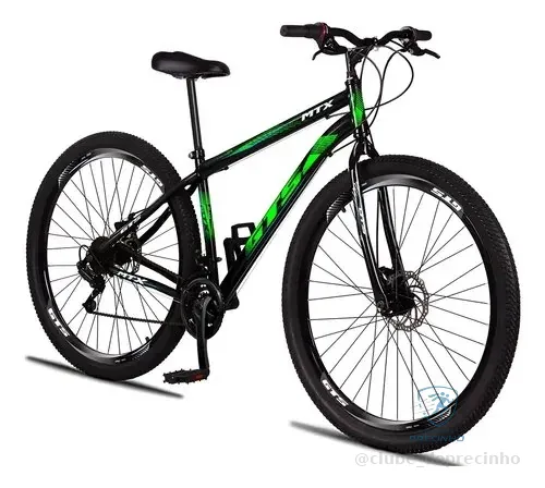Bicicleta Aro 29 Gts Mtx Aço Carbono 21 Marchas Freio Disco Verde 17