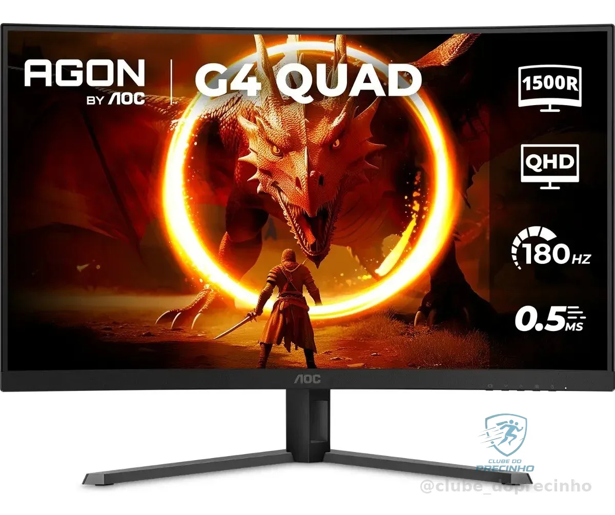 Monitor AOC Agon G4 CQ32G4E 32\" Quad HD 2560x1440 180Hz Mercado Livre