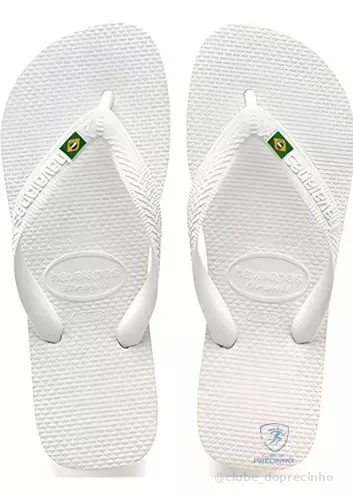 Chinelo Havaianas Brasil Bandeirinha Branco Unissex