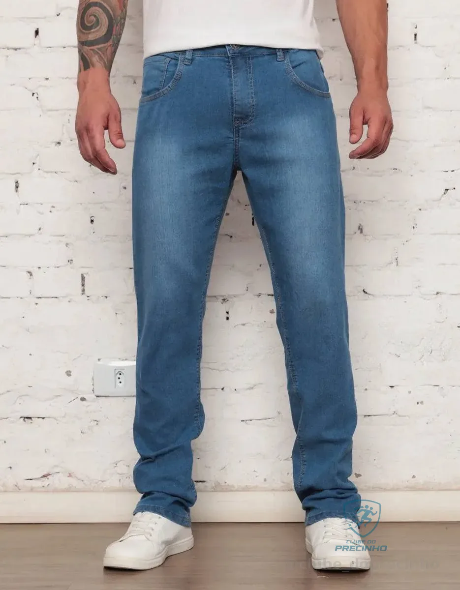 Calça Jeans Masculina Tradicional Corte Reto Mercado Livre
