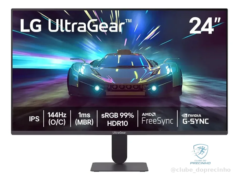 Monitor LG UltraGear 24G411A-B 24\" FHD 144Hz 1ms Mercado Livre