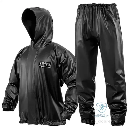 Capa De Chuva Delta Pvc Com Capuz Motociclista