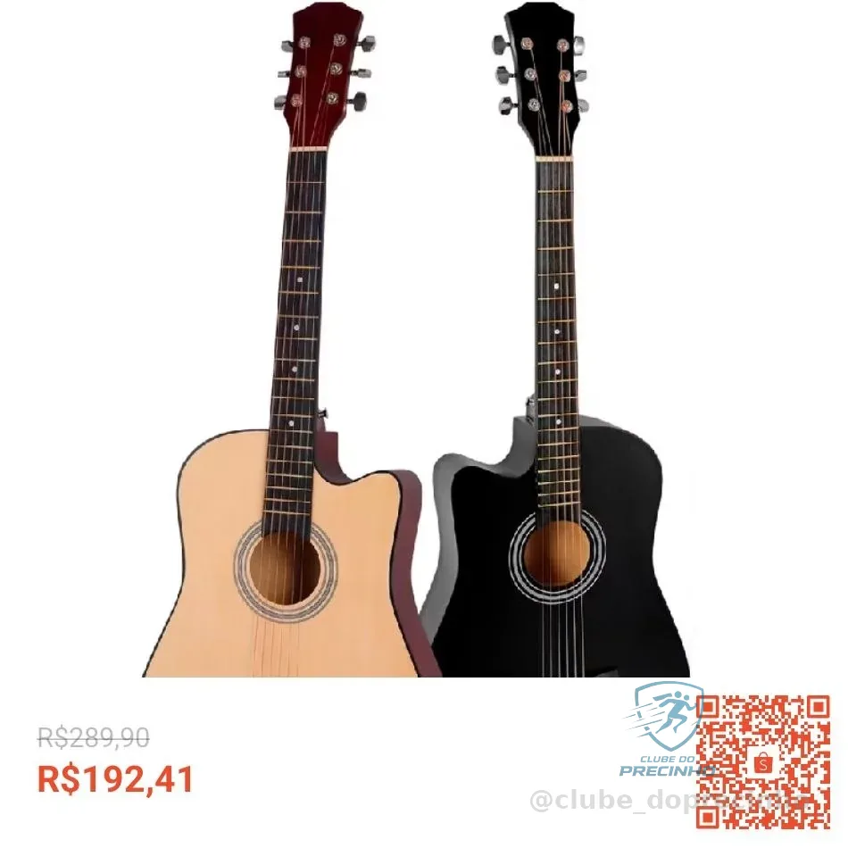 Violão Acústico Clássico para Iniciantes Destros Cordas de Aço 6 Cordas Instrumento Musical Estudo e Lazer